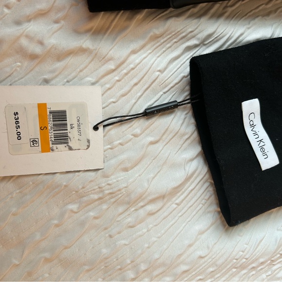 NWT - S Calvin Klein Black Coat with Faux Fur Hood - Picture 10 of 12